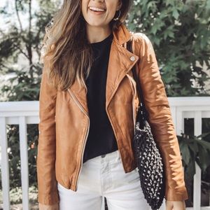 Never Worn! Eddie Bauer Caramel Leather Jacket